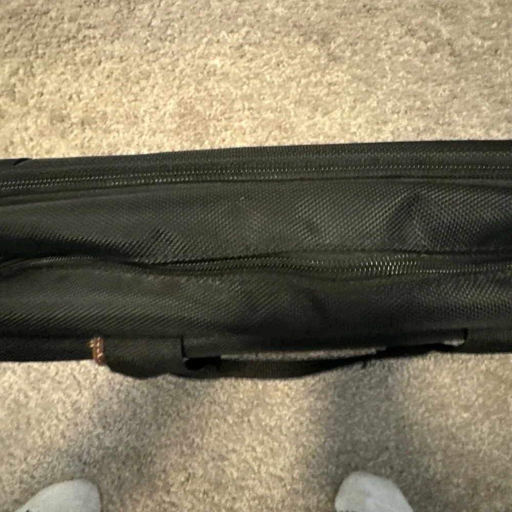 Samantha Brown SAM Briefcase Laptop leather trim bag 16x12x5 NEW
